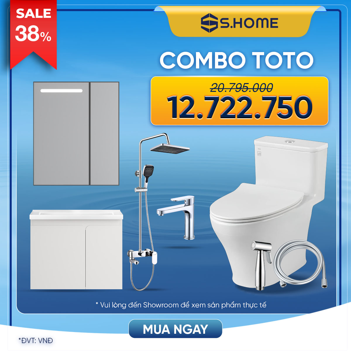 Combo Phòng Tắm TOTO MS857DT8 giá chỉ 3.990K
